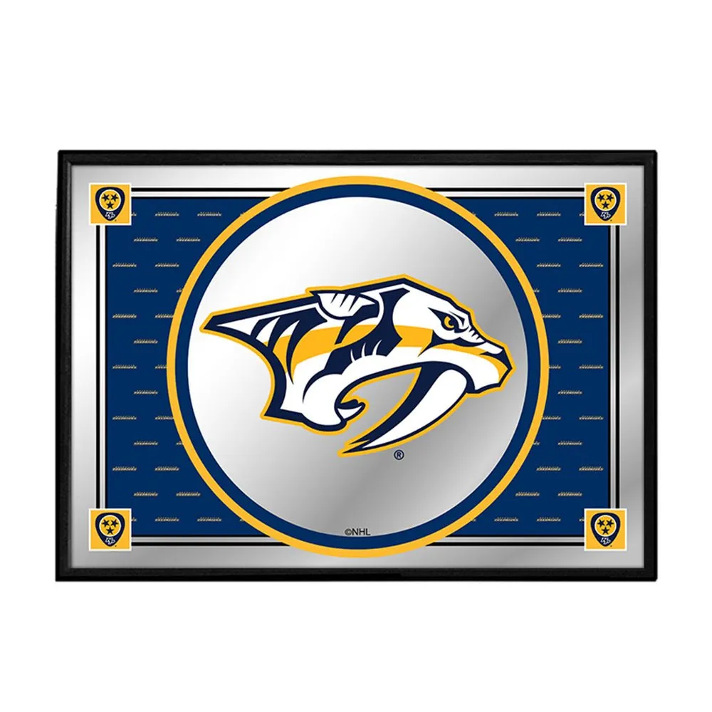 Nashville Predators: Team Spirit - Framed Mirrored Wall Sign