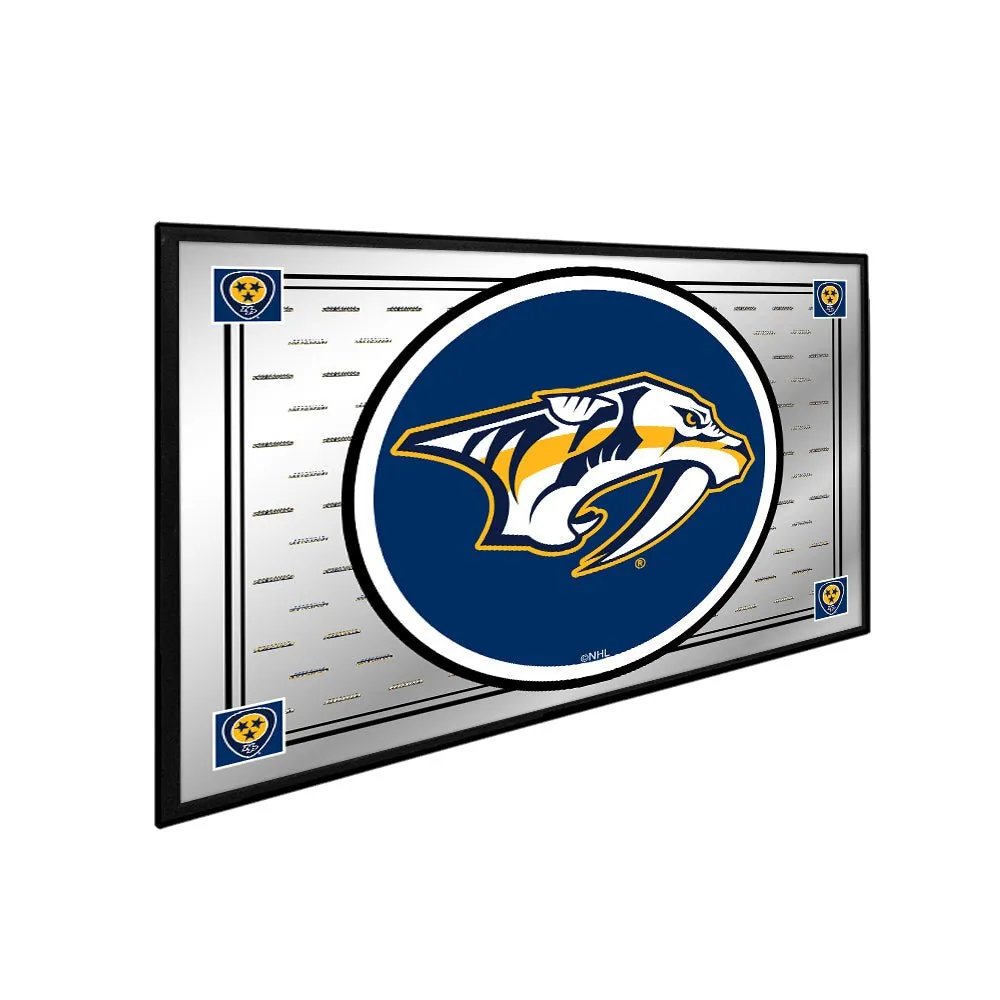 Nashville Predators: Team Spirit - Framed Mirrored Wall Sign