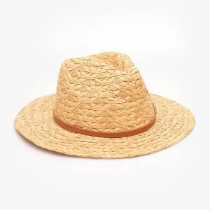 Natural Woven Fedora