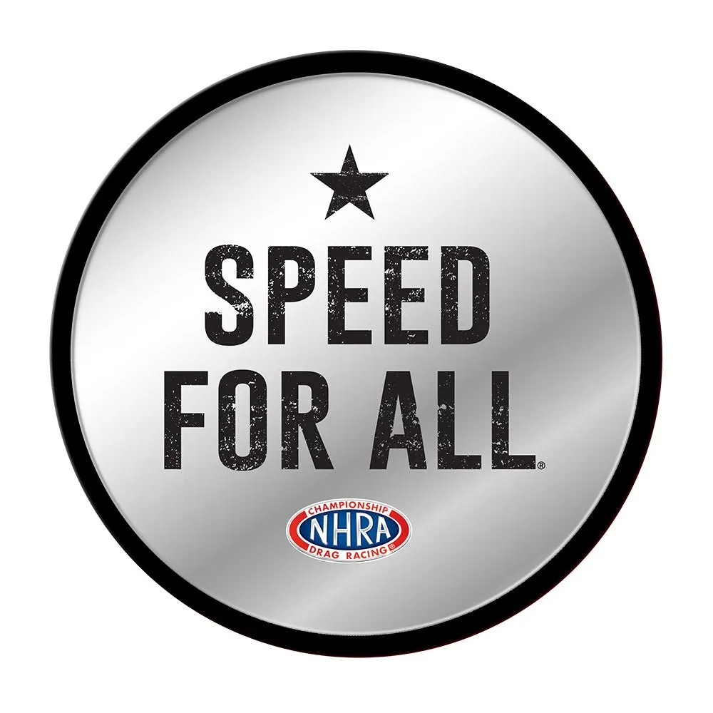 NHRA: Speed for All - Modern Disc Mirrored Wall Sign