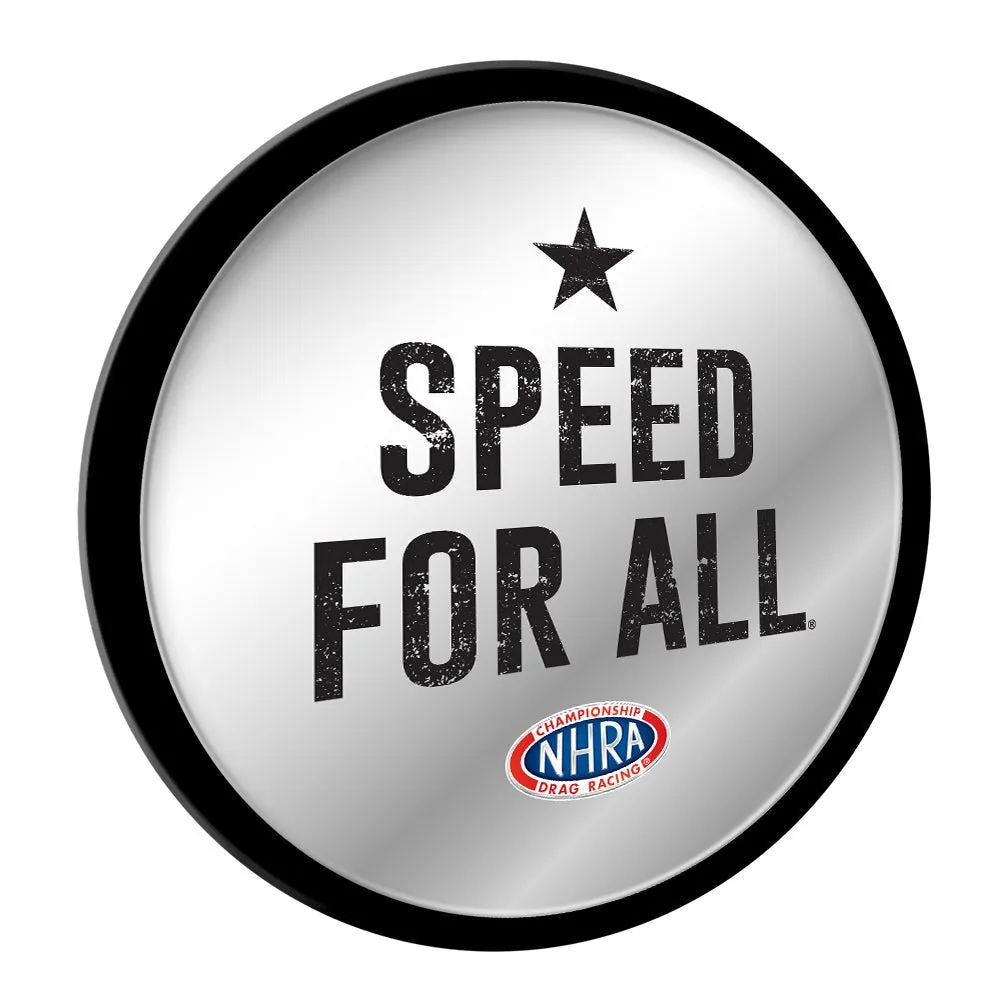 NHRA: Speed for All - Modern Disc Mirrored Wall Sign