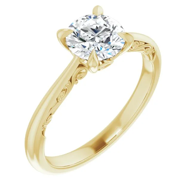 Norah Round Diamond Solitaire Engagement Ring