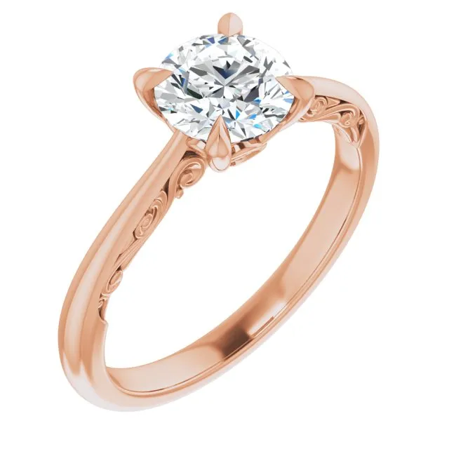 Norah Round Diamond Solitaire Engagement Ring