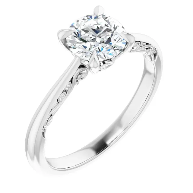 Norah Round Diamond Solitaire Engagement Ring