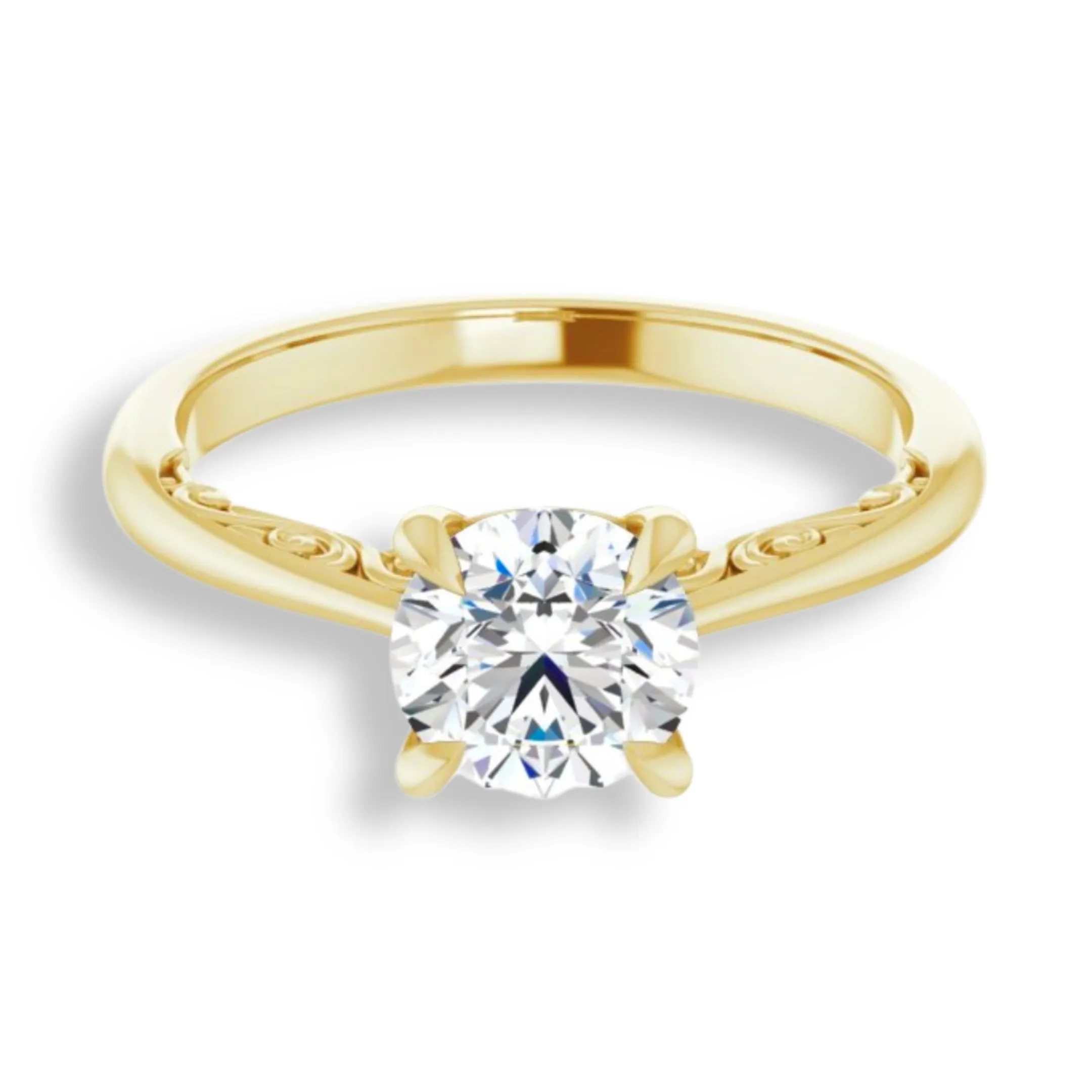 Norah Round Diamond Solitaire Engagement Ring