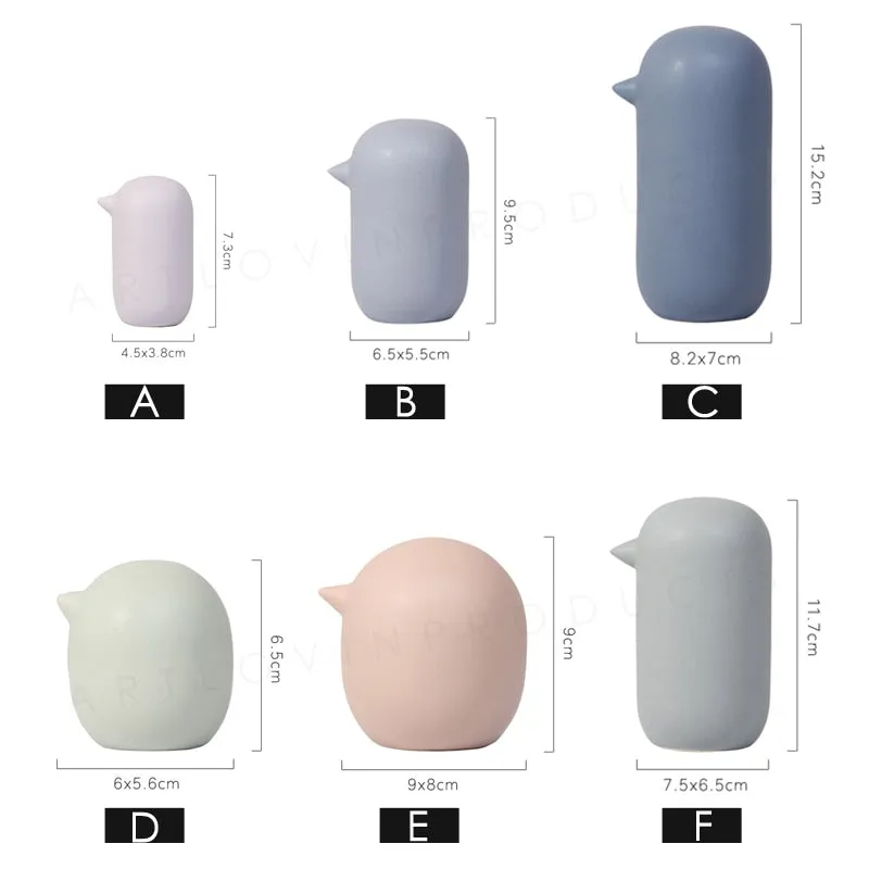 Nordic Modern Abstract Bird Figurines