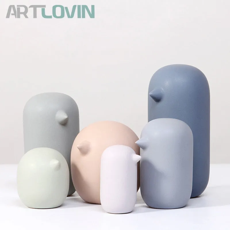 Nordic Modern Abstract Bird Figurines
