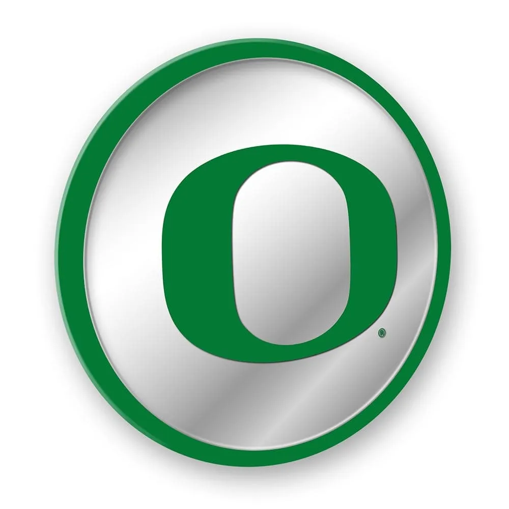 Oregon Ducks: Modern Disc Mirrored Wall Sign