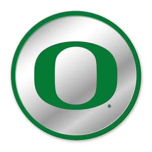 Oregon Ducks: Modern Disc Mirrored Wall Sign