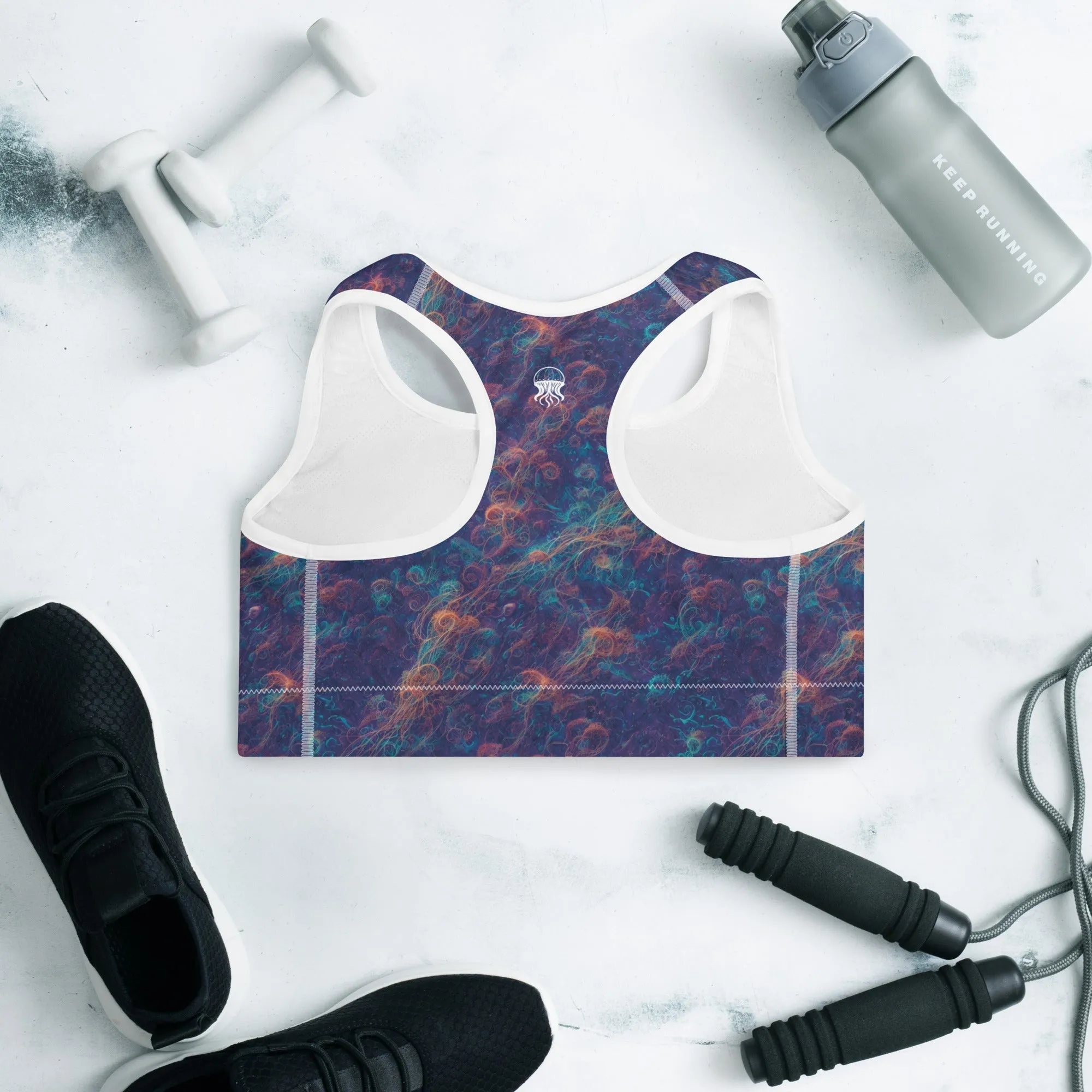 Padded Sports Bra - Galactic Tangle