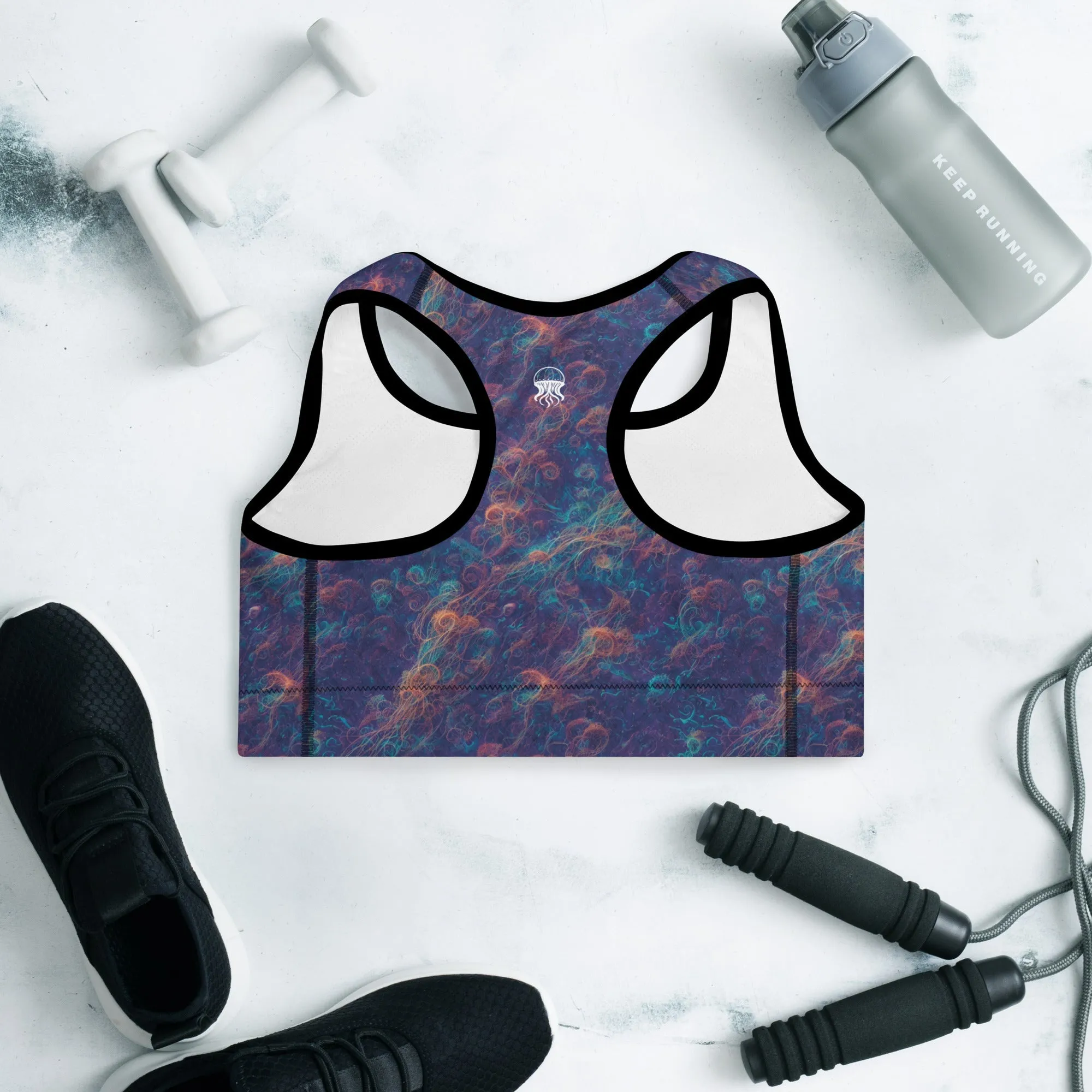 Padded Sports Bra - Galactic Tangle