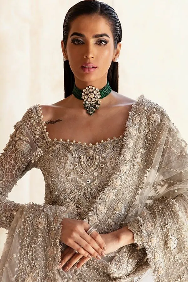 Pakistani Wedding Dress in Classic Lehenga Kameez Style