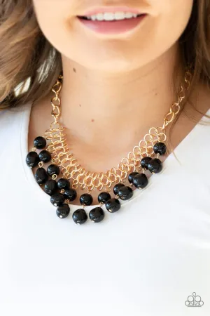 Paparazzi - 5th Avenue Fleek - Black Necklace