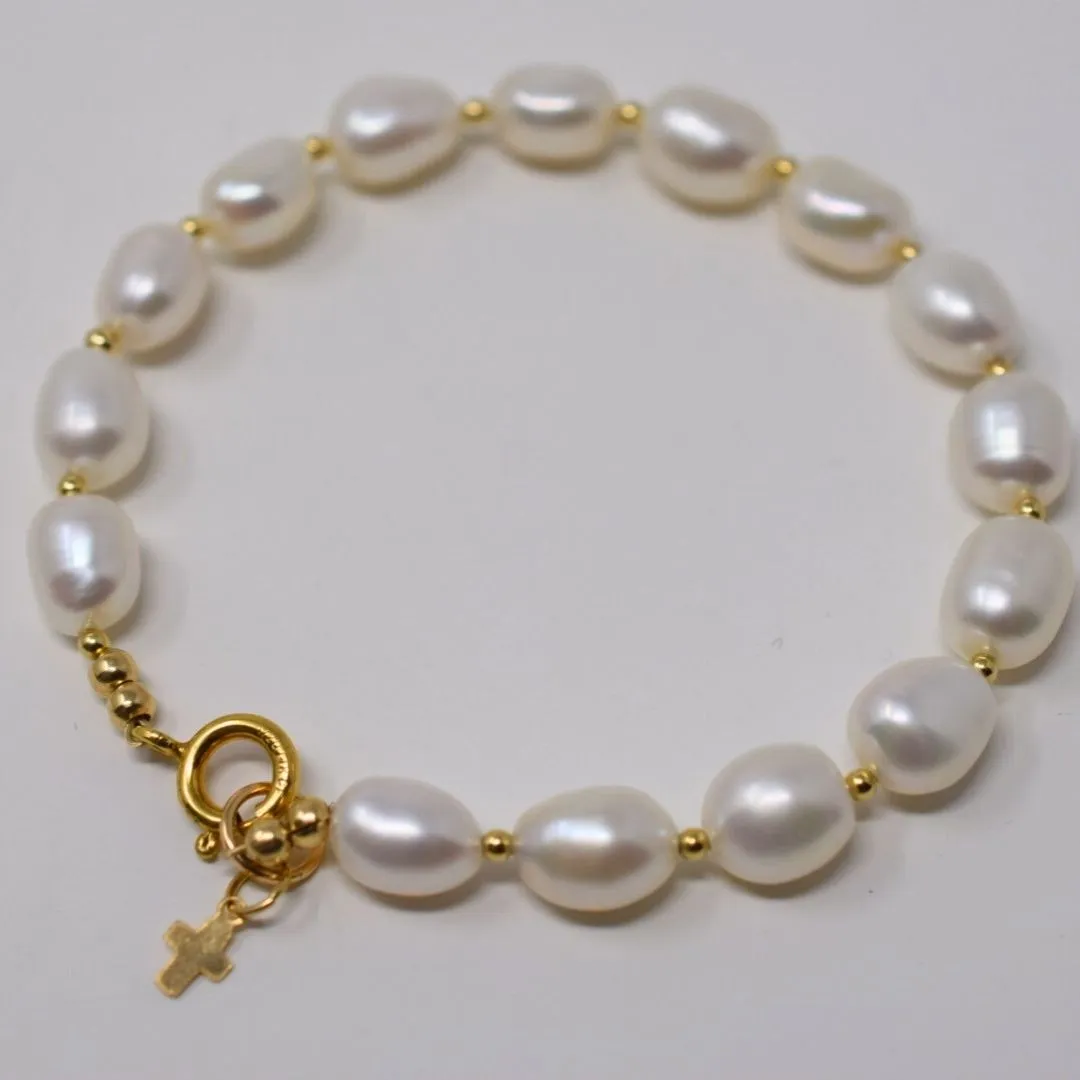 Peace in Thy Strength Bracelet: White