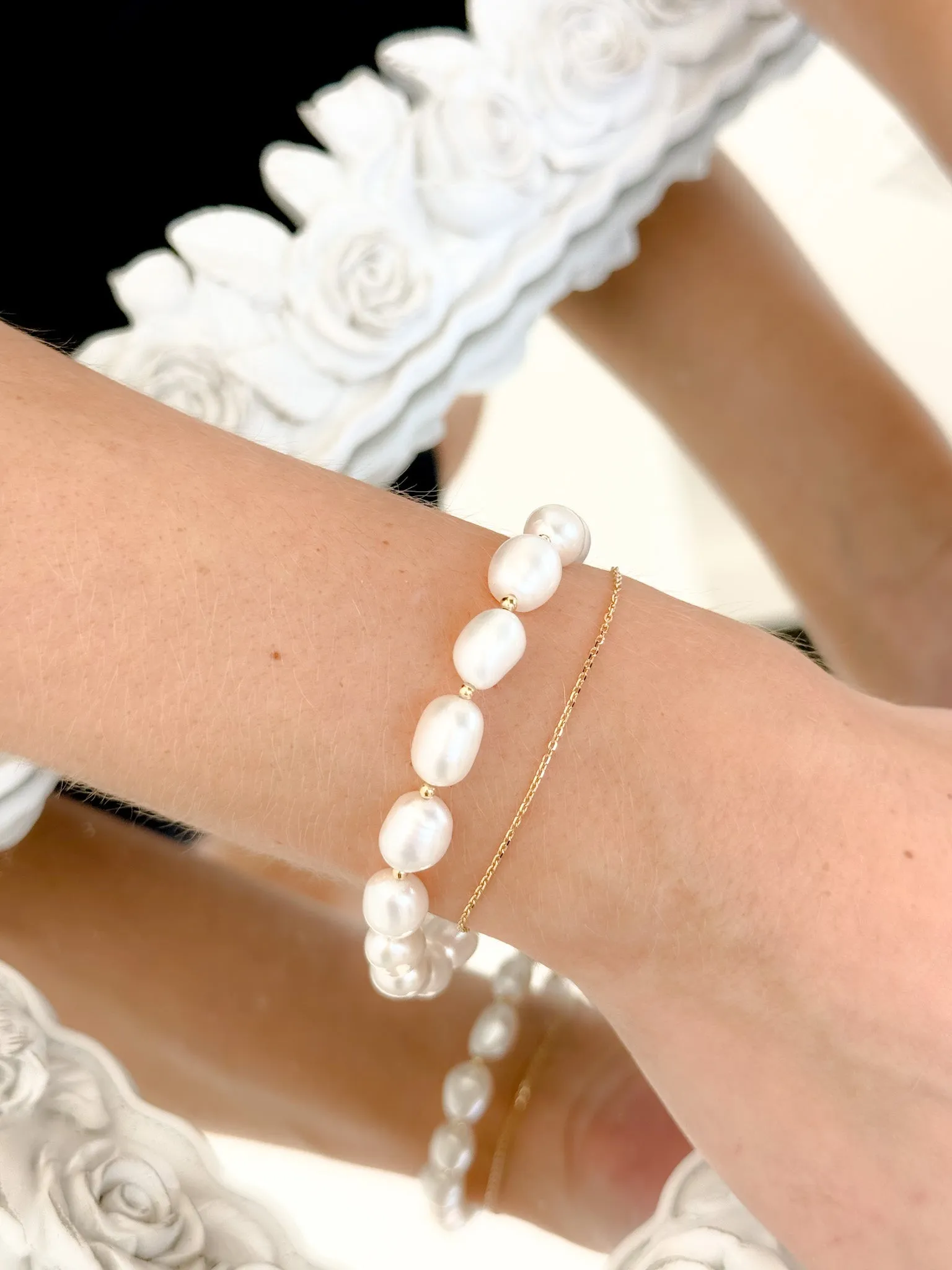 Peace in Thy Strength Bracelet: White