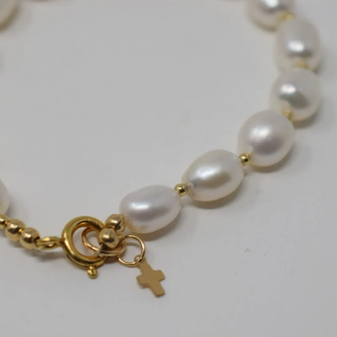 Peace in Thy Strength Bracelet: White