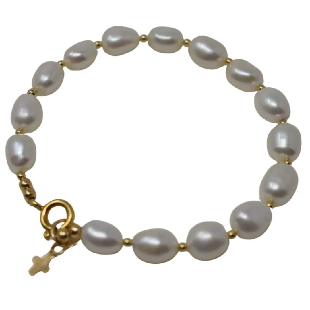 Peace in Thy Strength Bracelet: White