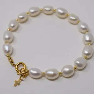 Peace in Thy Strength Bracelet: White