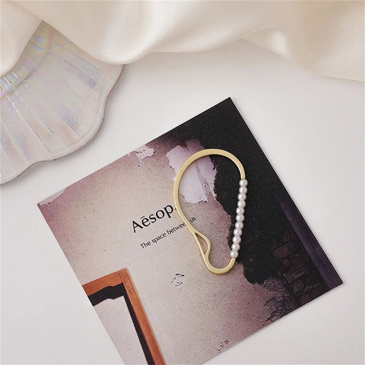 Pearl & 18K Gold-Plated Ear Cuff