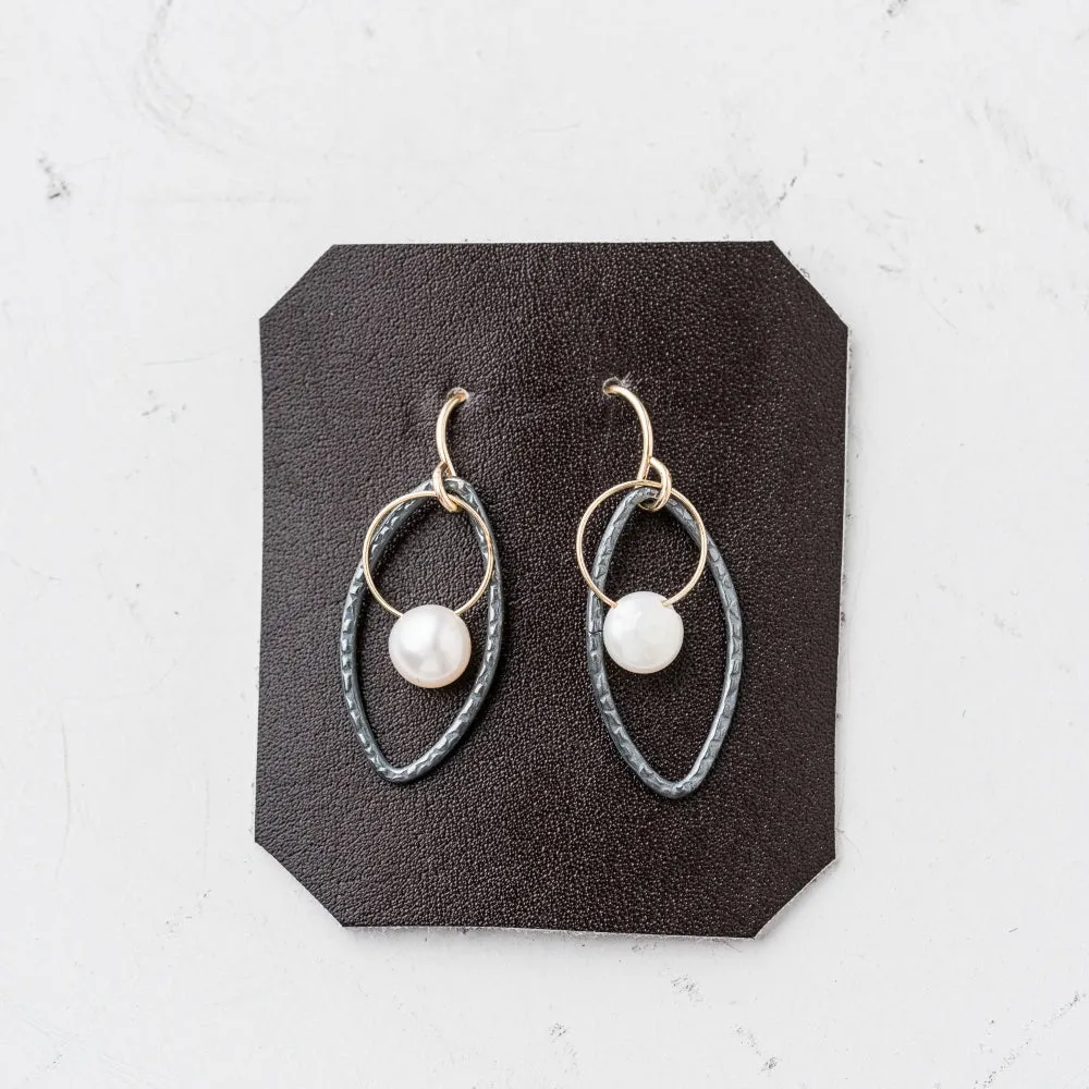 Pearl Open Petal Earrings