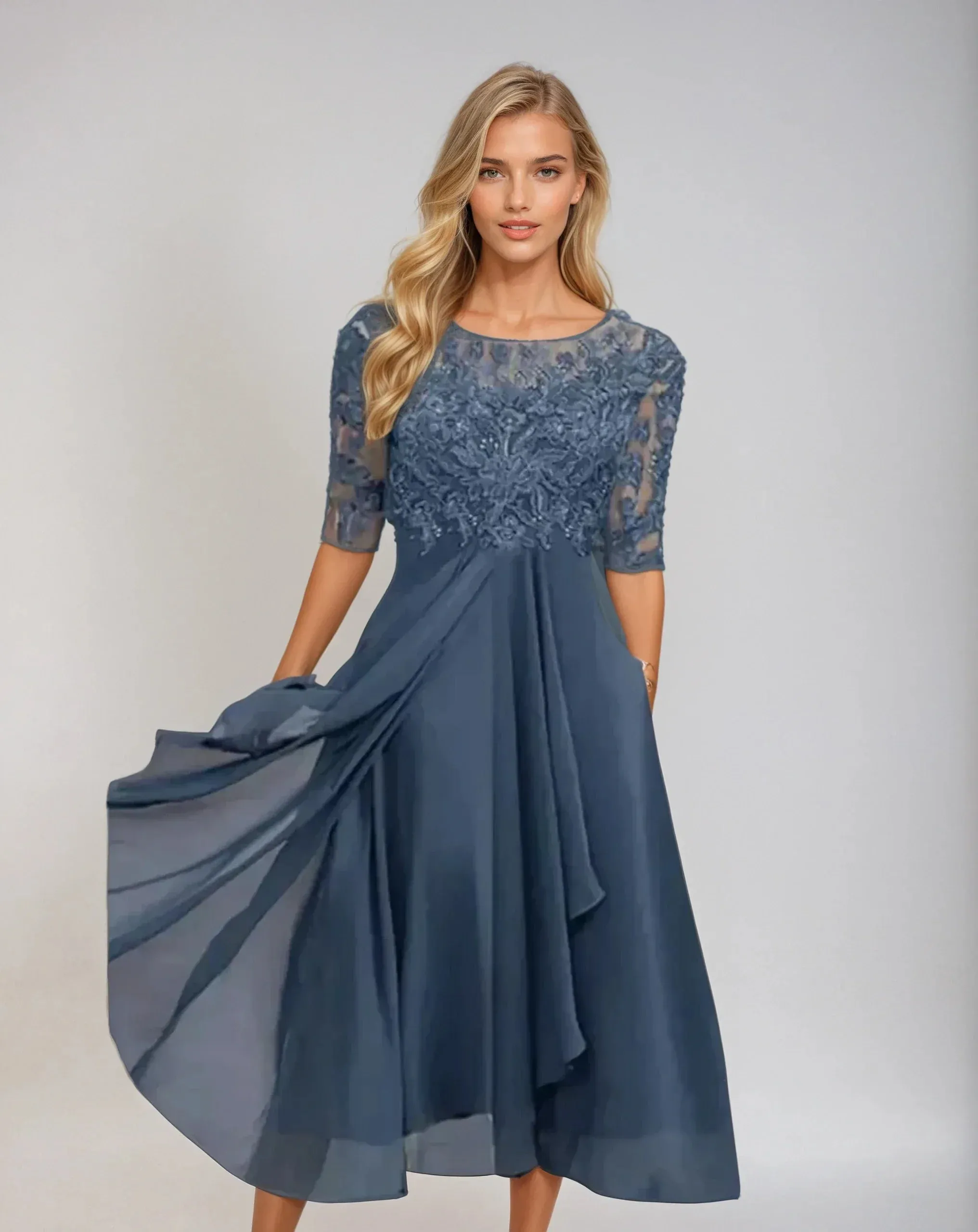 PENELOPE | GRACEFUL DETAILED FLOWING DRESS