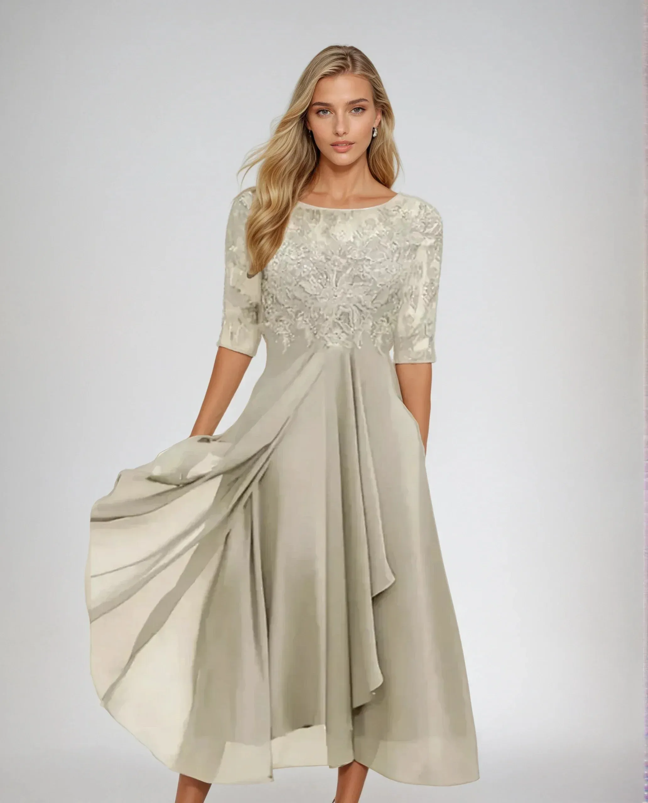 PENELOPE | GRACEFUL DETAILED FLOWING DRESS