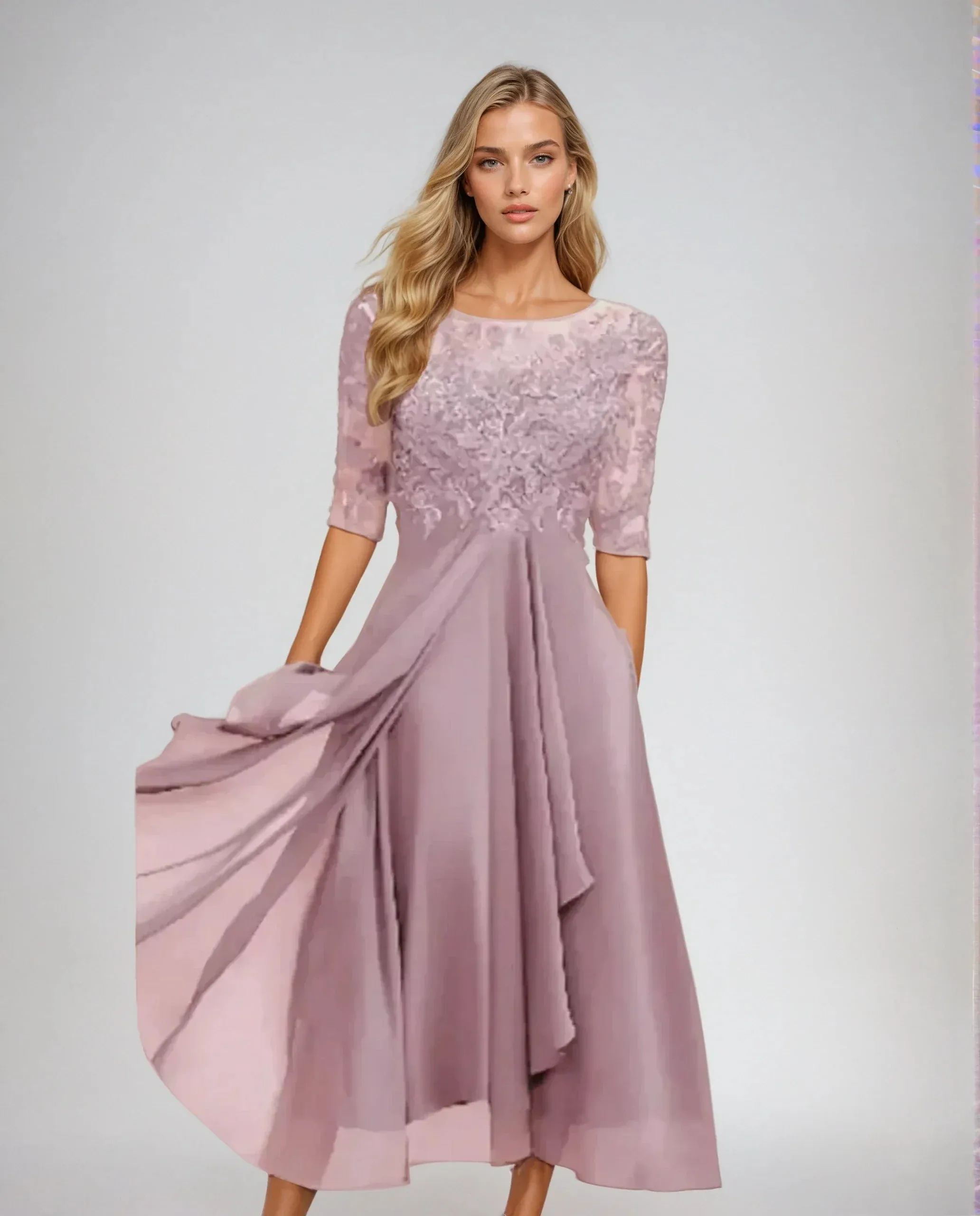 PENELOPE | GRACEFUL DETAILED FLOWING DRESS