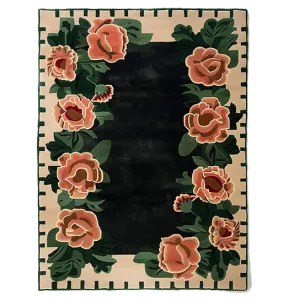 Peony Noir Hand Tufted Rug