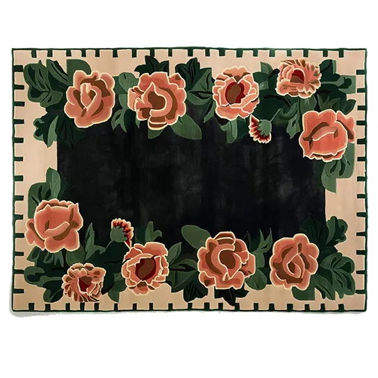 Peony Noir Hand Tufted Rug