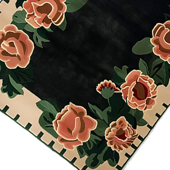 Peony Noir Hand Tufted Rug