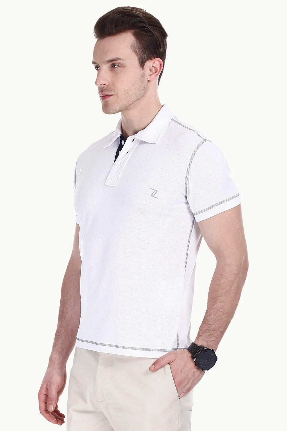 Performance Wear Contrast Placket Polo