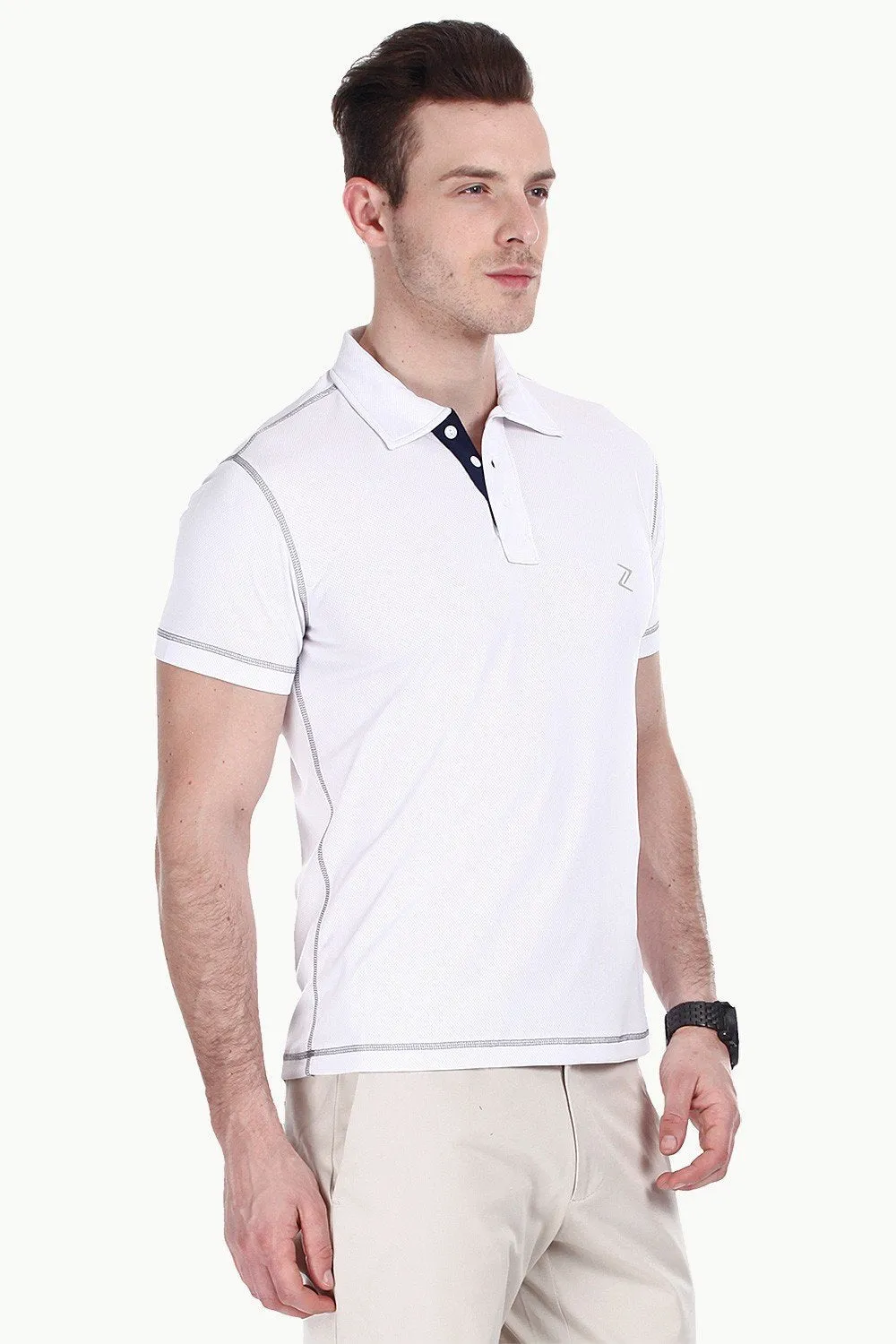 Performance Wear Contrast Placket Polo