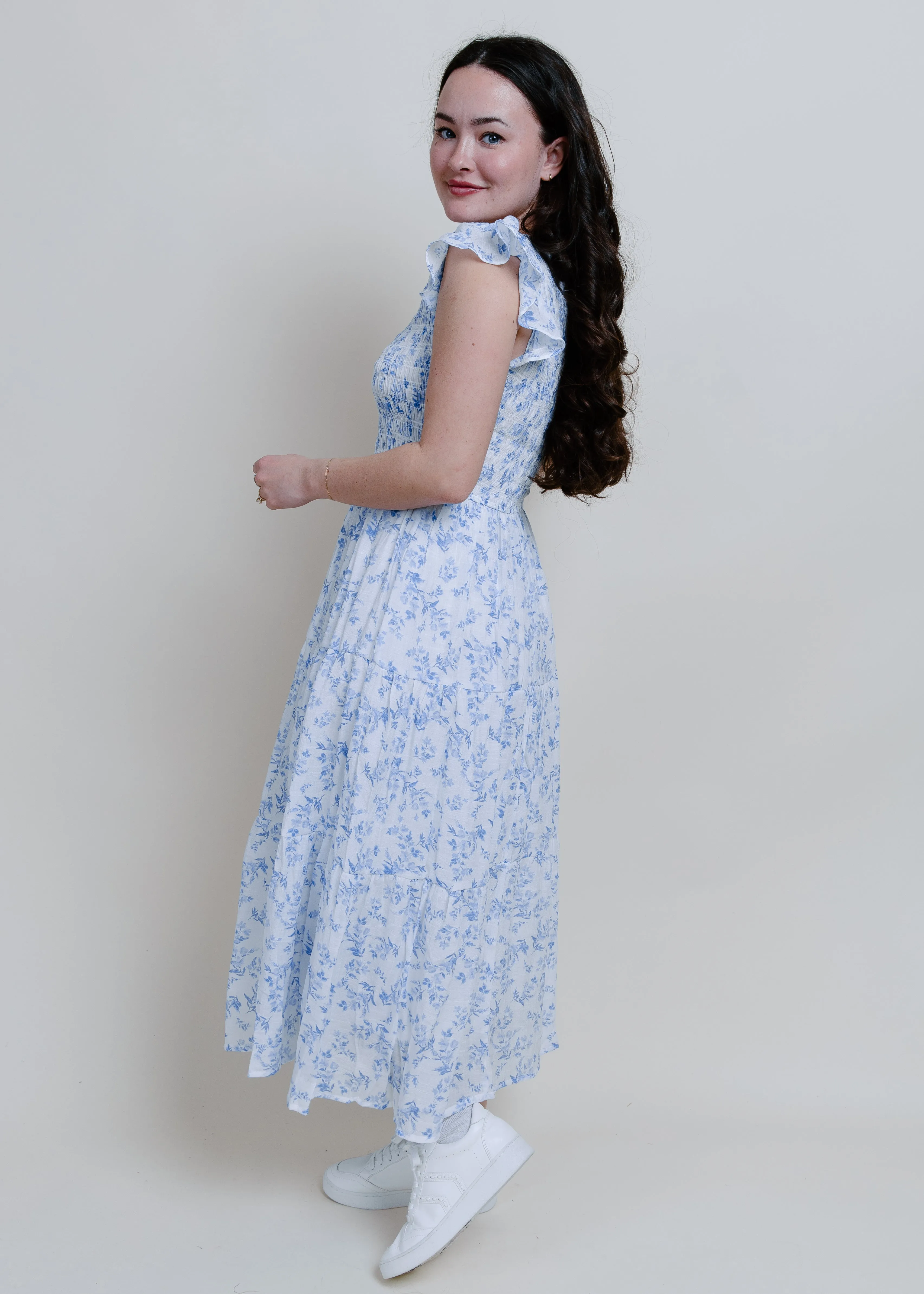 Picnic Date Short Sleeve Midi Dress