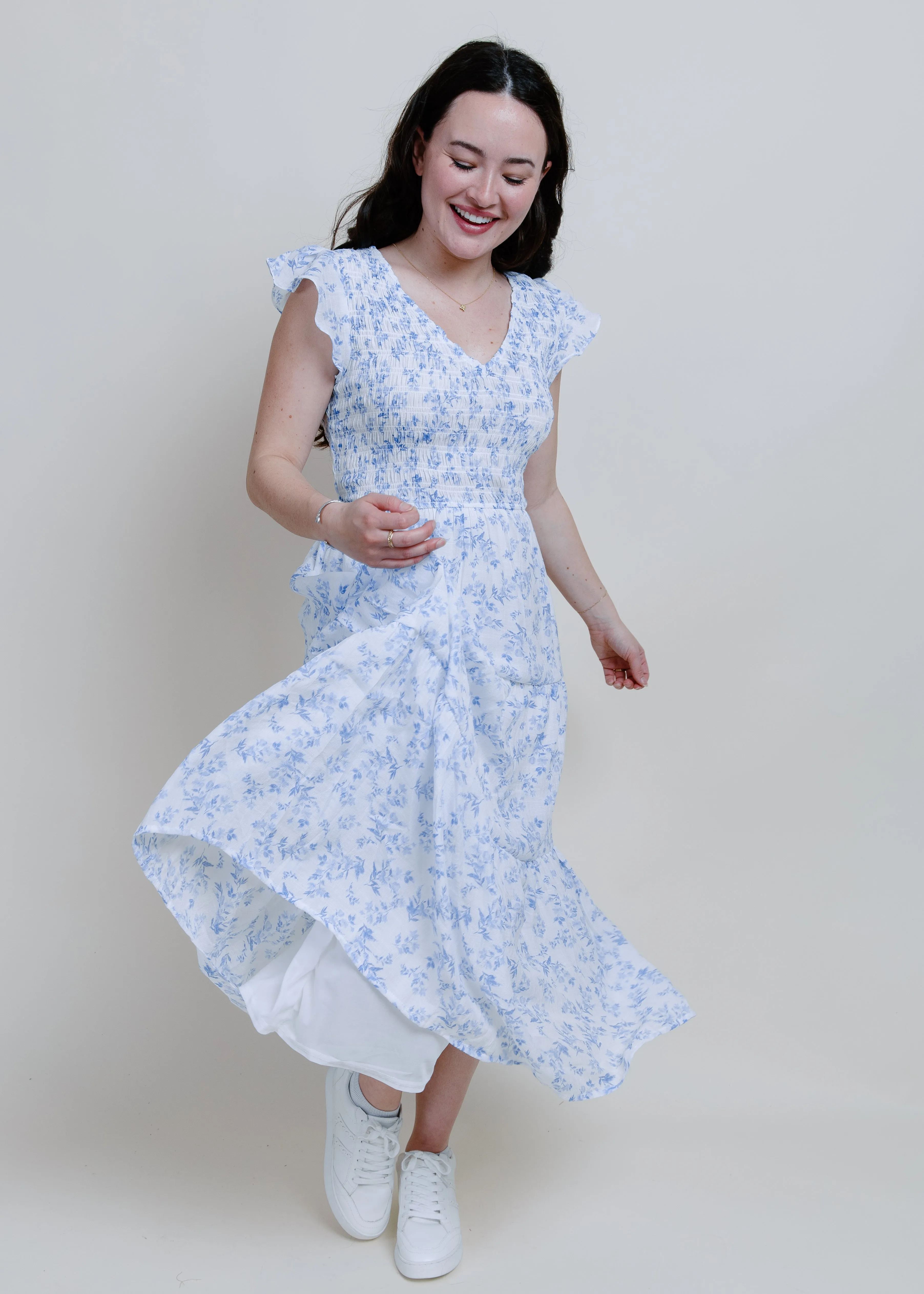 Picnic Date Short Sleeve Midi Dress