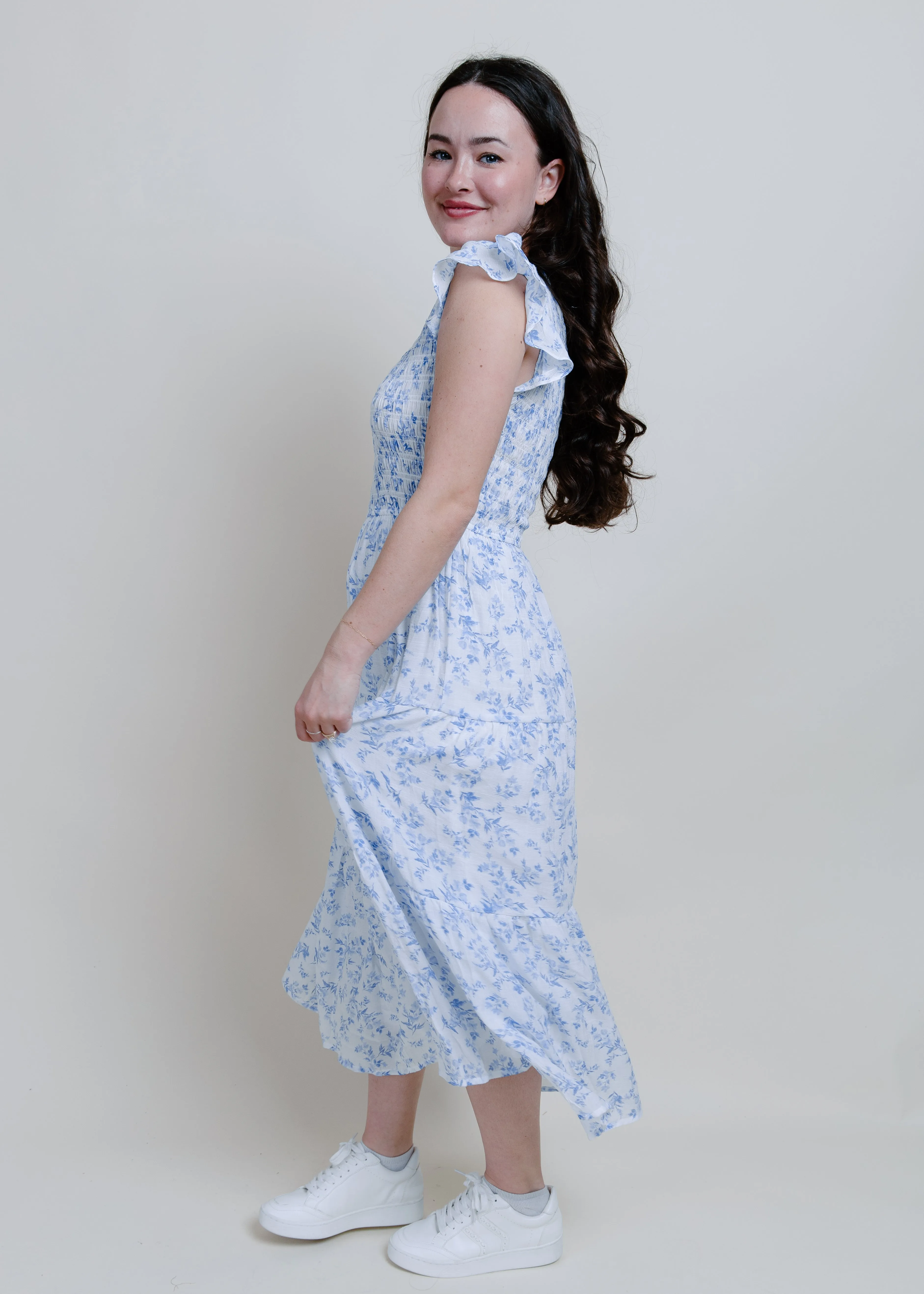 Picnic Date Short Sleeve Midi Dress