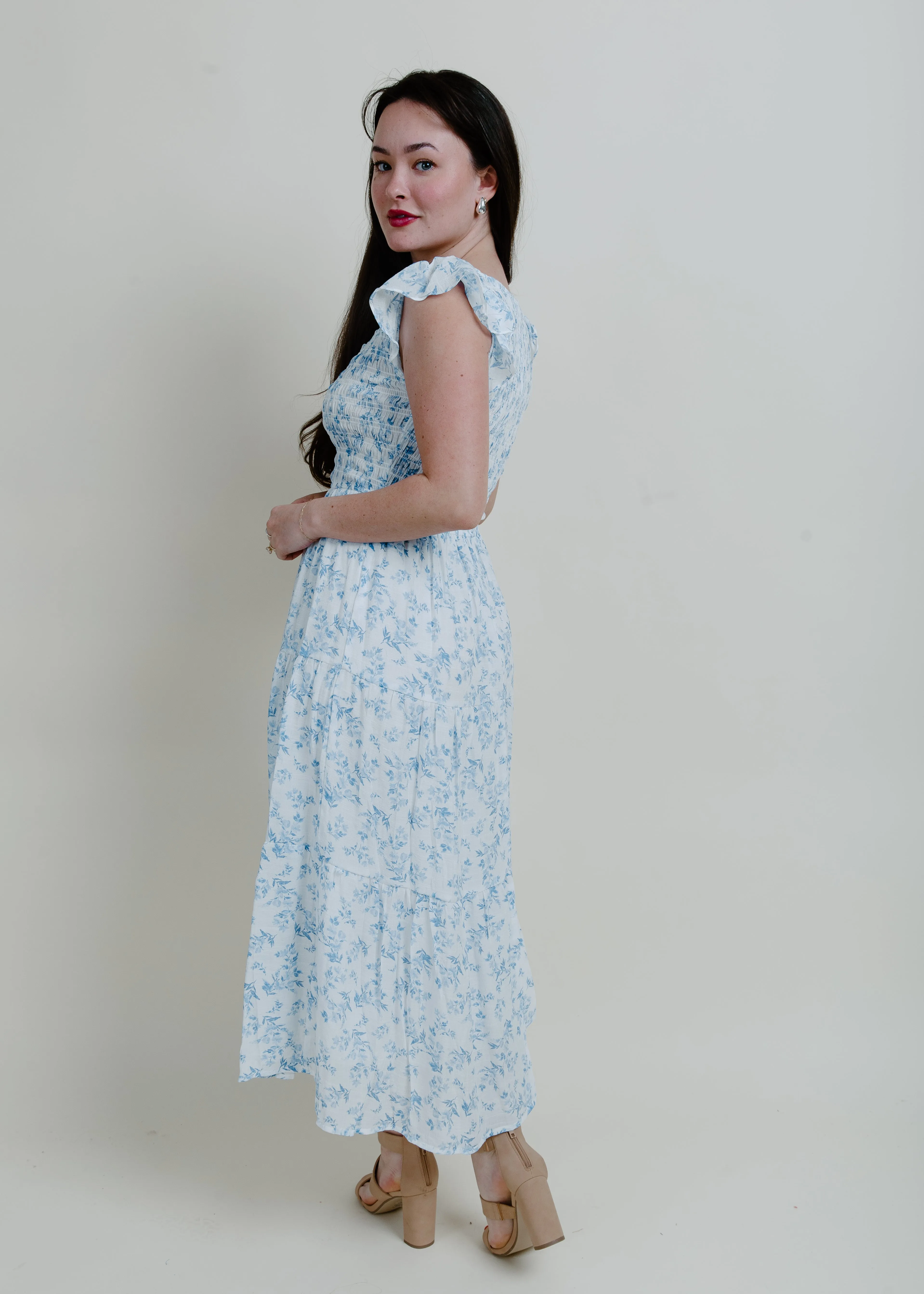 Picnic Date Short Sleeve Midi Dress