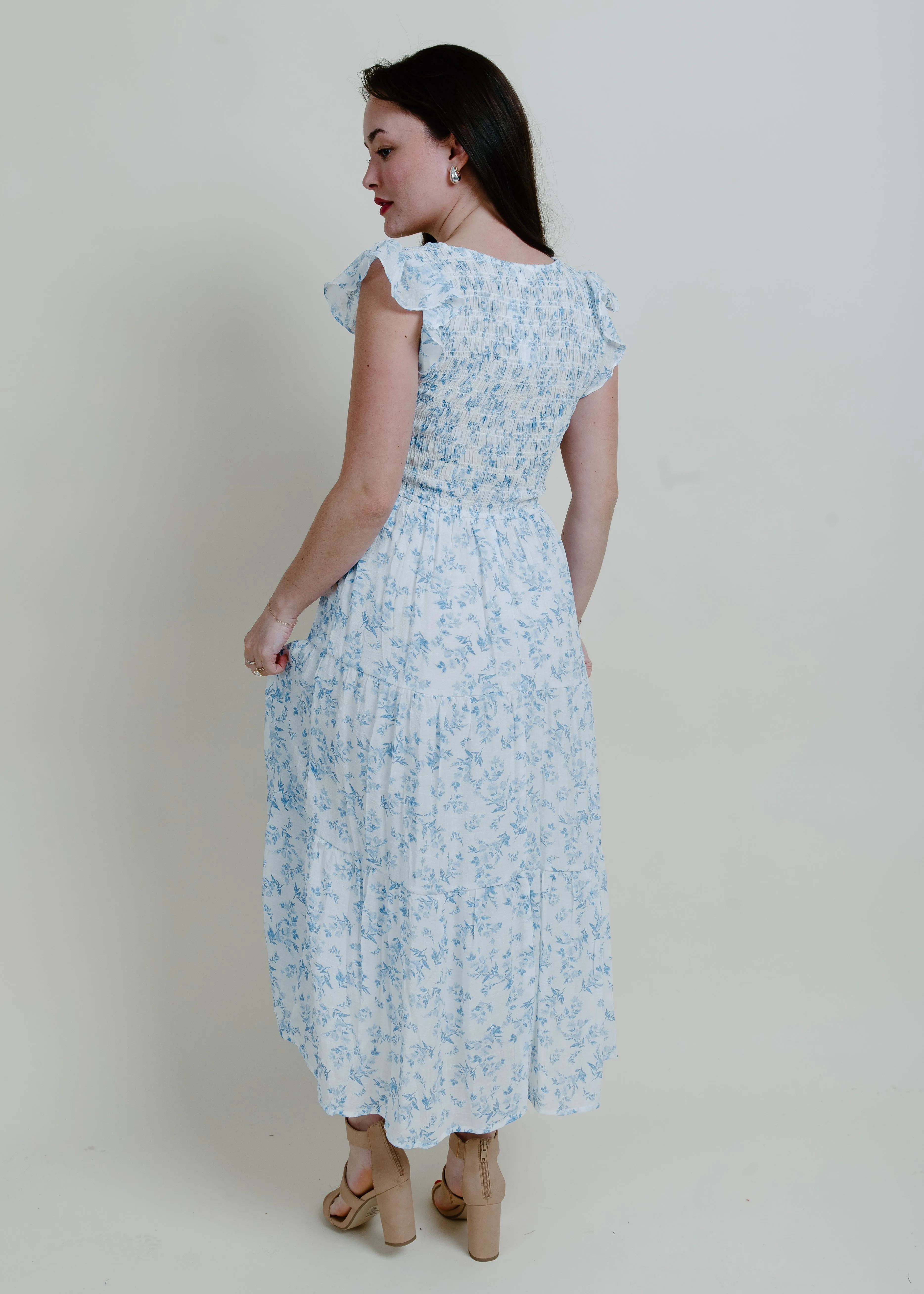 Picnic Date Short Sleeve Midi Dress