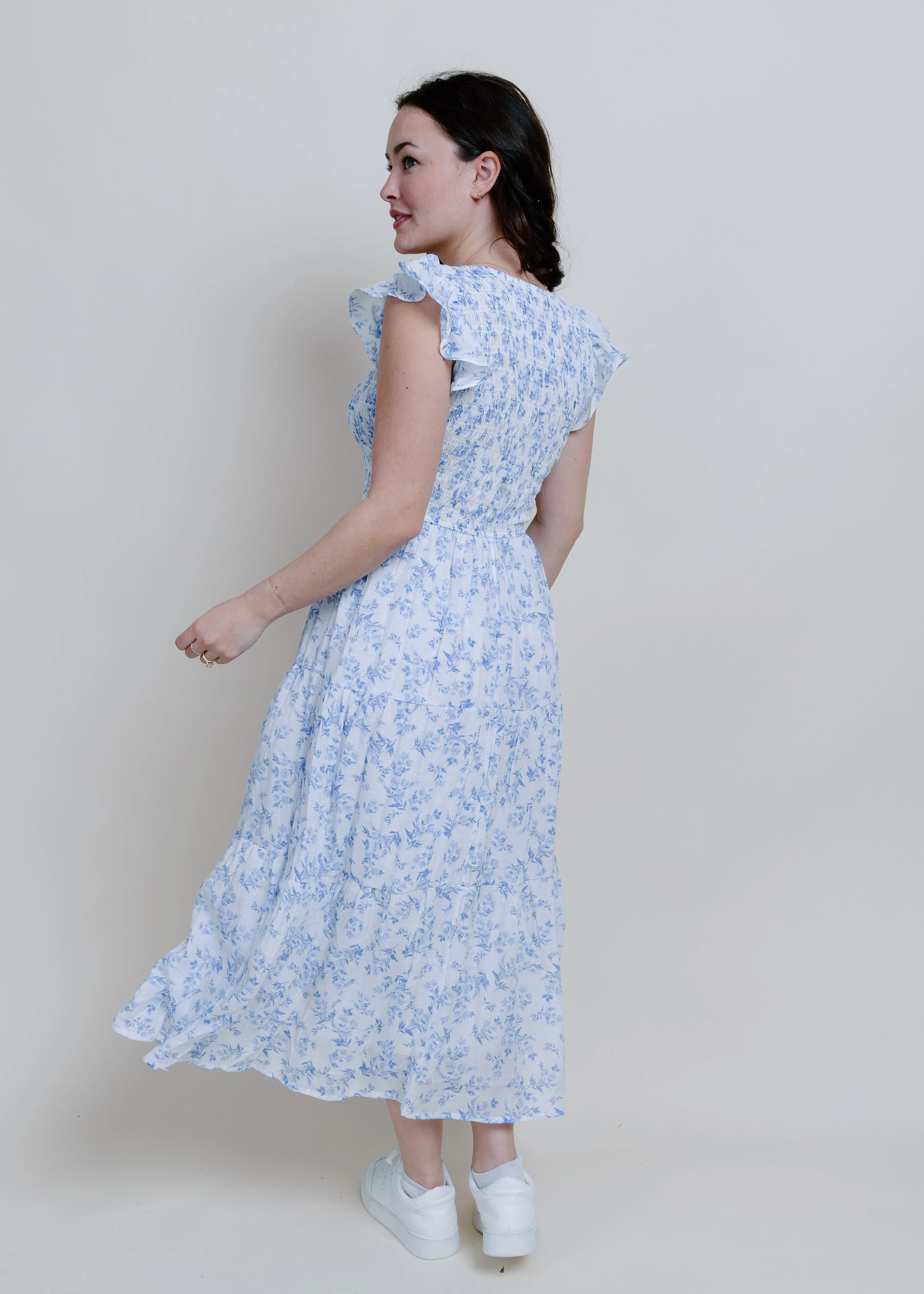 Picnic Date Short Sleeve Midi Dress