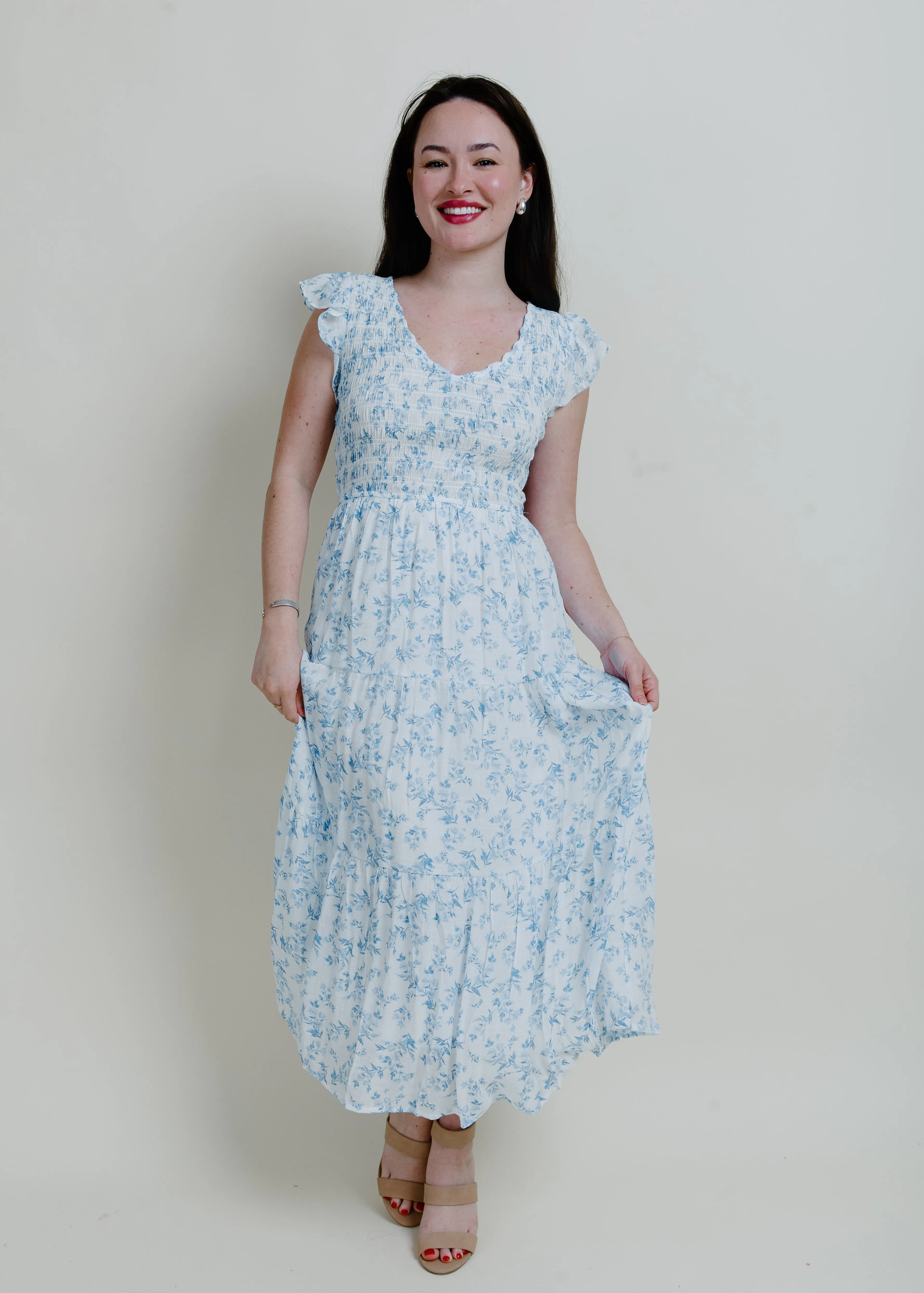 Picnic Date Short Sleeve Midi Dress