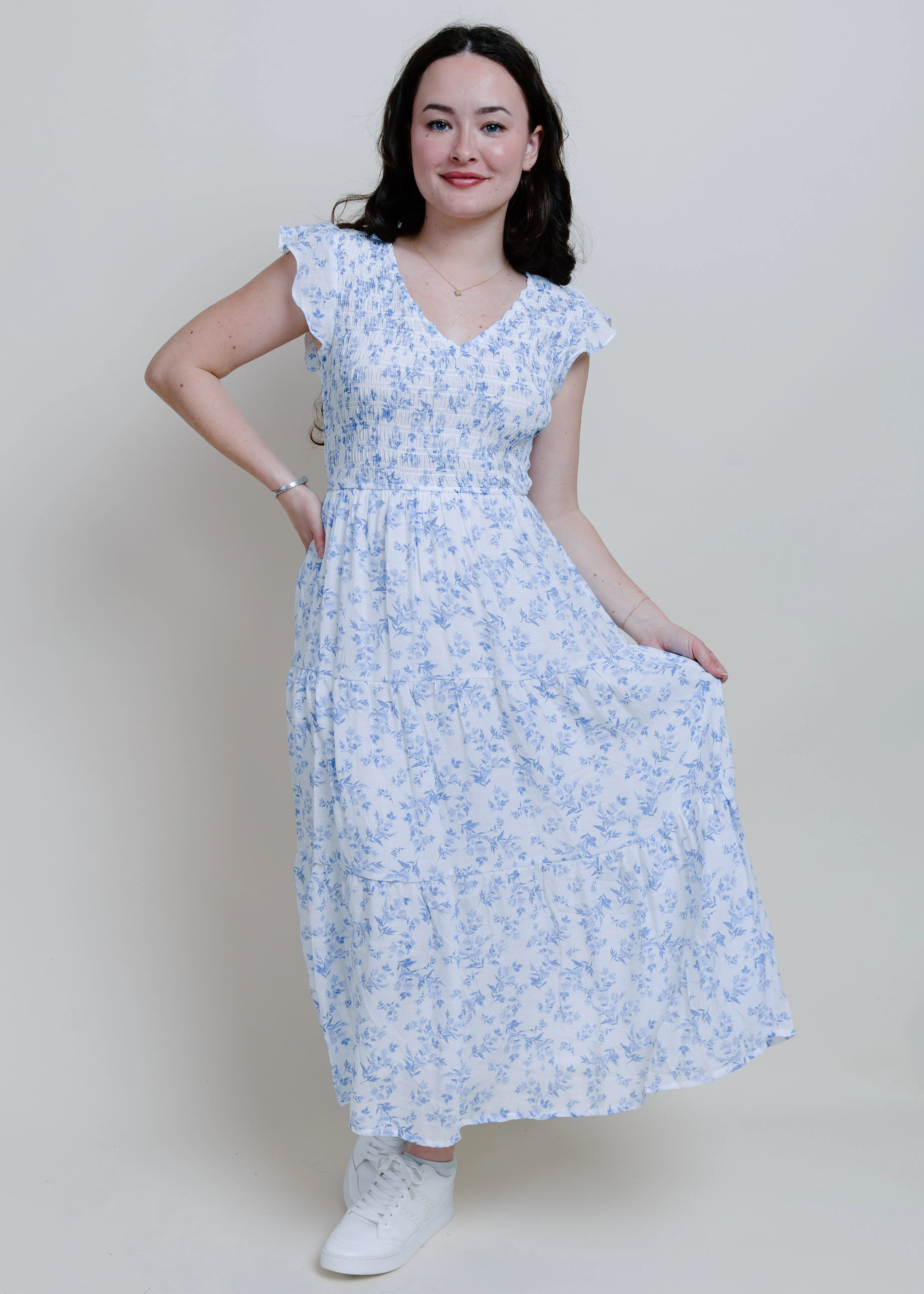 Picnic Date Short Sleeve Midi Dress