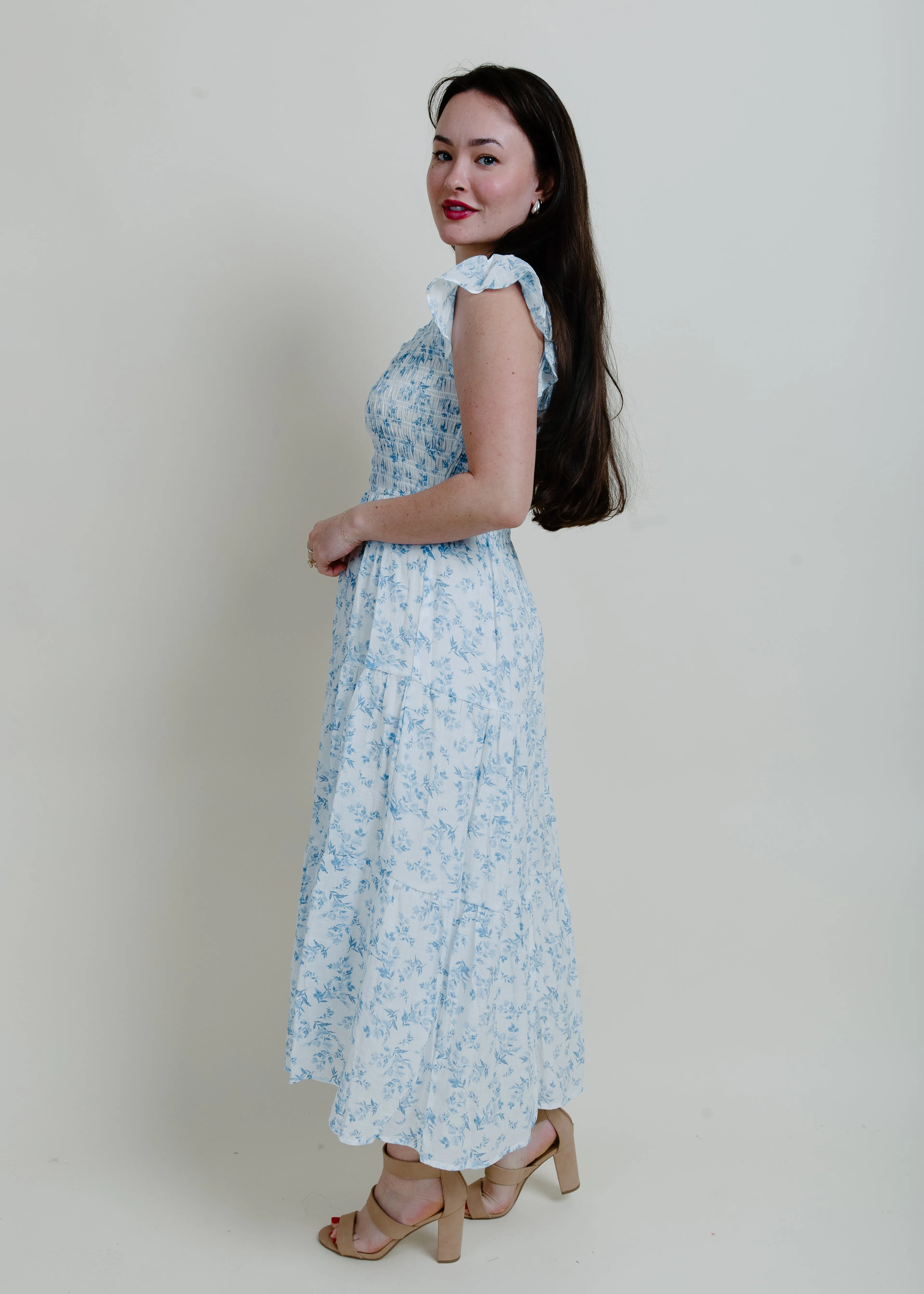 Picnic Date Short Sleeve Midi Dress