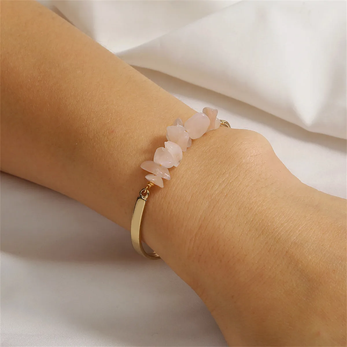 Pink Resin & 18K Gold-Plated Bracelet