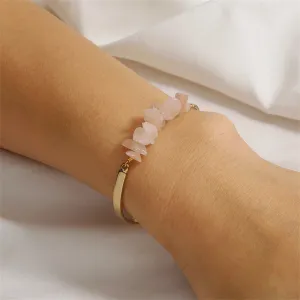 Pink Resin & 18K Gold-Plated Bracelet