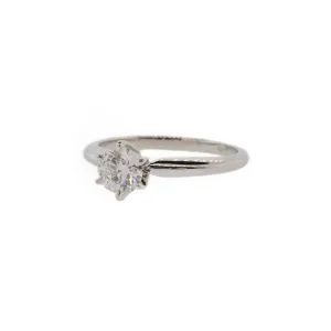 Platinum & Diamond Six-Prong Solitiare Ring