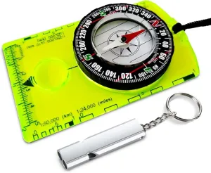 Posinly Orienteering Compass with Survival Whistle - Advanced Boy Scout Compass for Camping, Hiking and Navigation, Professional Field Compass for Map Reading, Compass for Kids