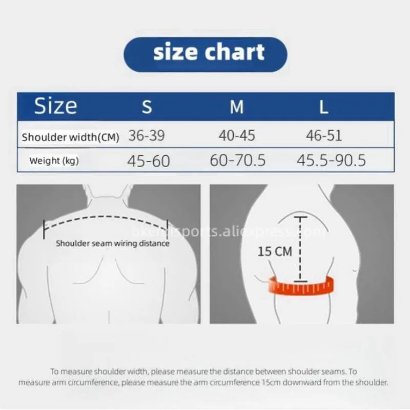Premium Adjustable Shoulder Brace for Sports, Back Pain Relief, Compression Support, Double Bandage Strap, Lightweight Polyester Fiber, Multiple Sizes Available (S/M, L/XL, XXL/XXXL)
