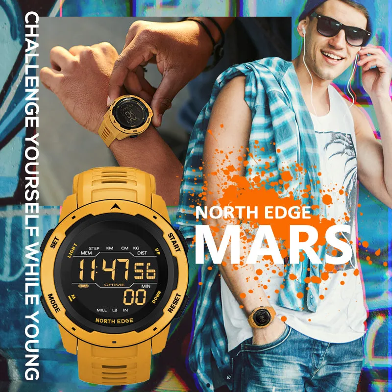 Premium Waterproof Sports Watch for Men and Women – 50M Waterproof, Dual Time, Pedometer, Stopwatch, Alarm, Countdown, Shockproof, EL Backlight, Lightweight Military Clock