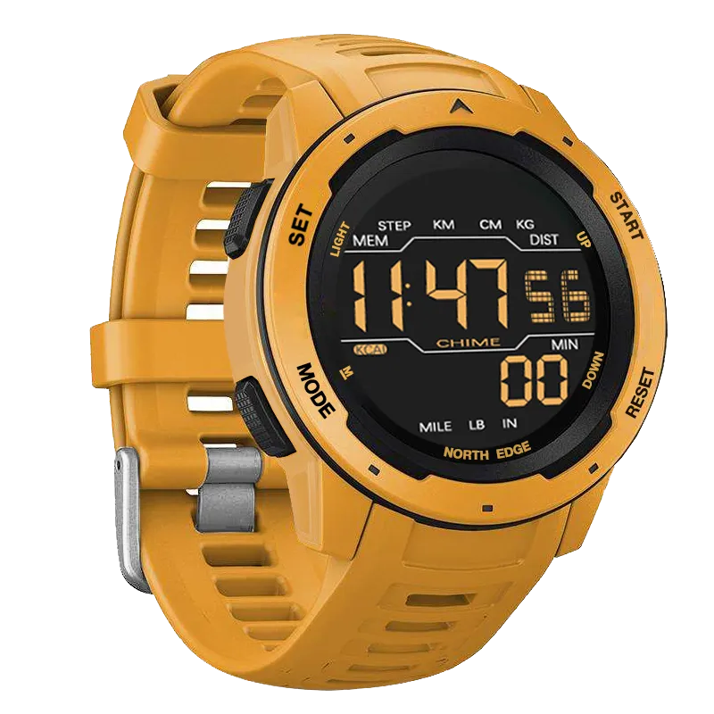 Premium Waterproof Sports Watch for Men and Women – 50M Waterproof, Dual Time, Pedometer, Stopwatch, Alarm, Countdown, Shockproof, EL Backlight, Lightweight Military Clock