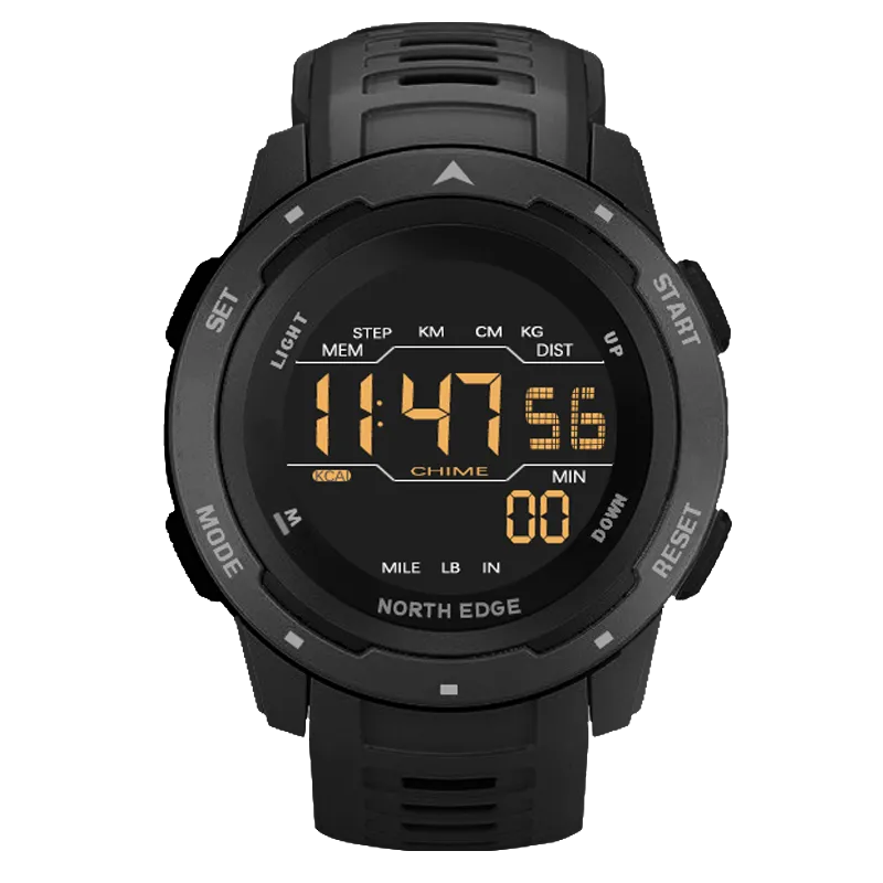Premium Waterproof Sports Watch for Men and Women – 50M Waterproof, Dual Time, Pedometer, Stopwatch, Alarm, Countdown, Shockproof, EL Backlight, Lightweight Military Clock