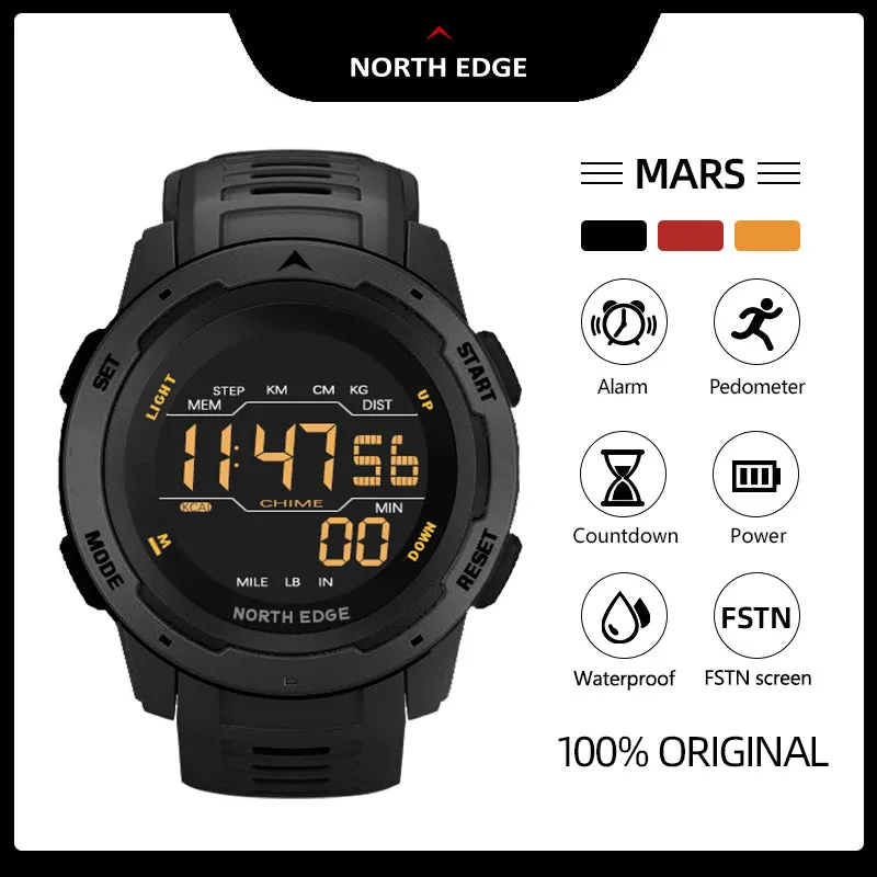 Premium Waterproof Sports Watch for Men and Women – 50M Waterproof, Dual Time, Pedometer, Stopwatch, Alarm, Countdown, Shockproof, EL Backlight, Lightweight Military Clock